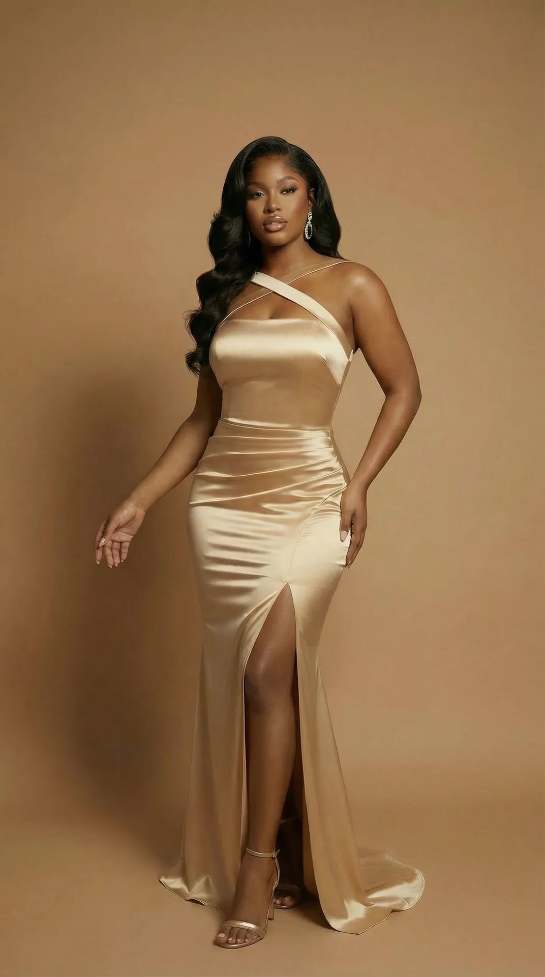 The Ivy Dress Champagne-Gold (Ready to Ship) 4XL