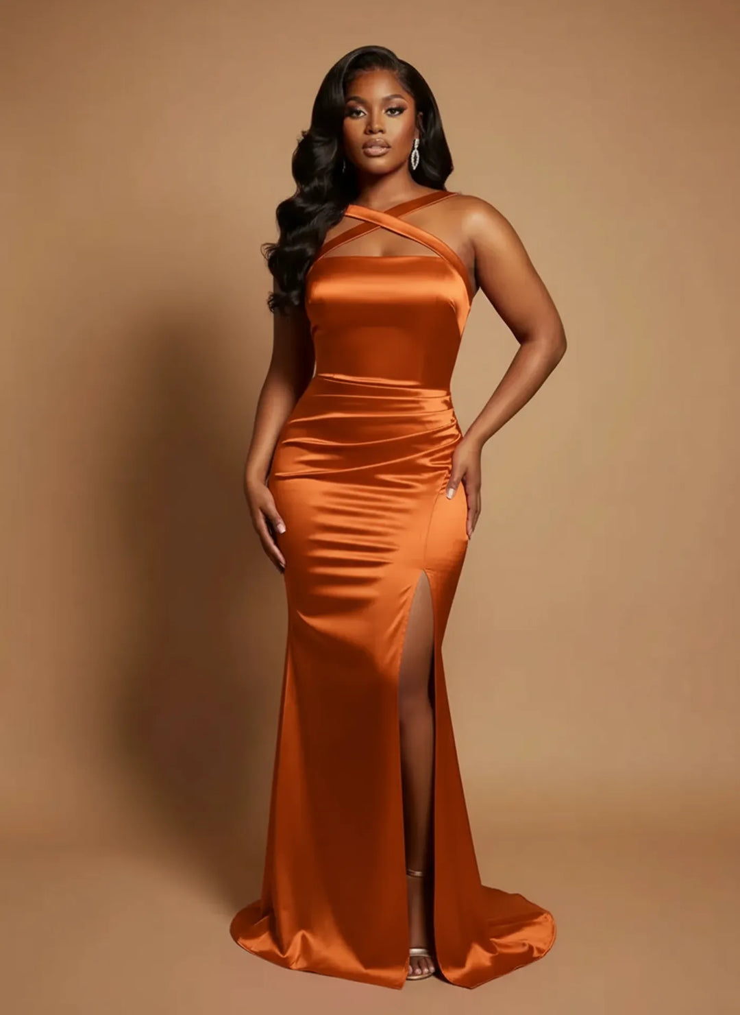 satin dress try on Home Try-On: Wedding Party Dresses & Suits