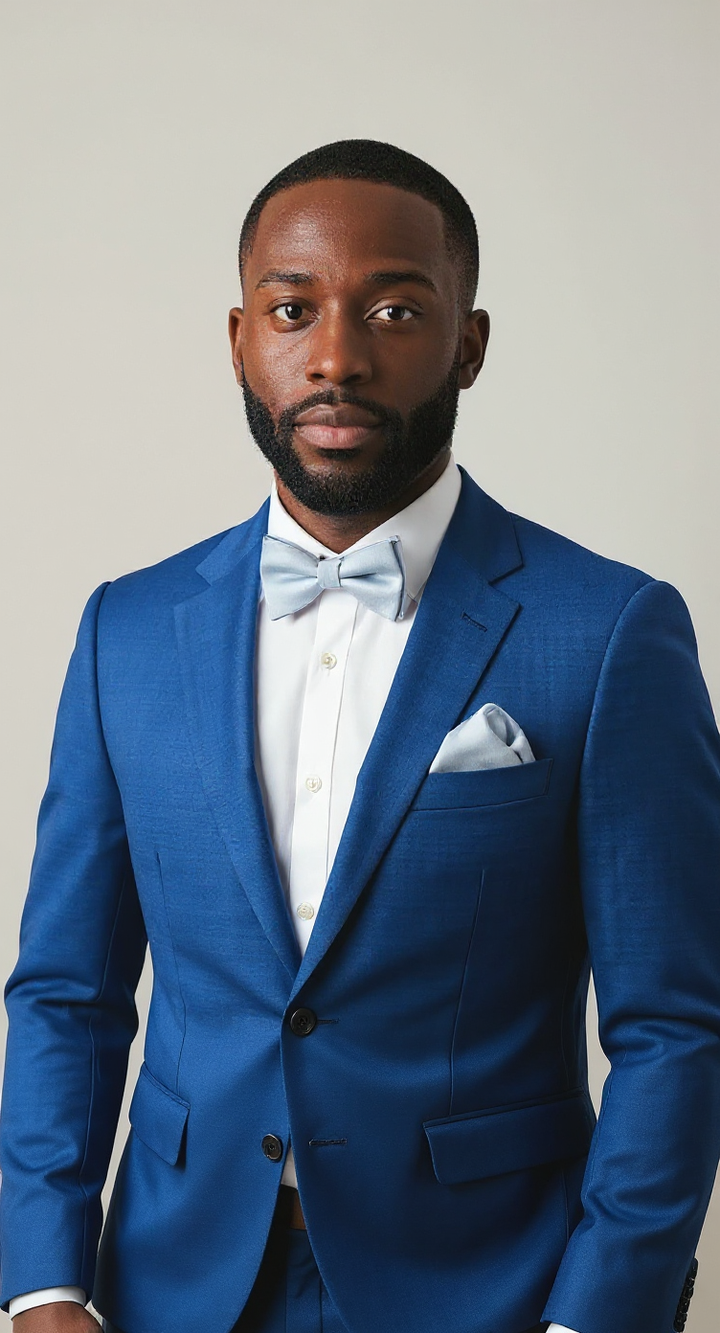 Dusty Blue Bowtie and Accessory Set (Groomsmen) - Quick Ship