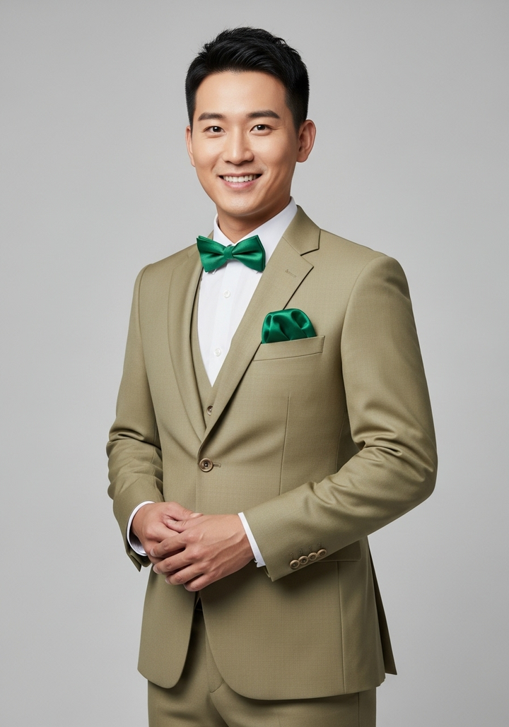 Emerald Green Bowtie and Accessory Set (Groomsmen) - Quick Ship