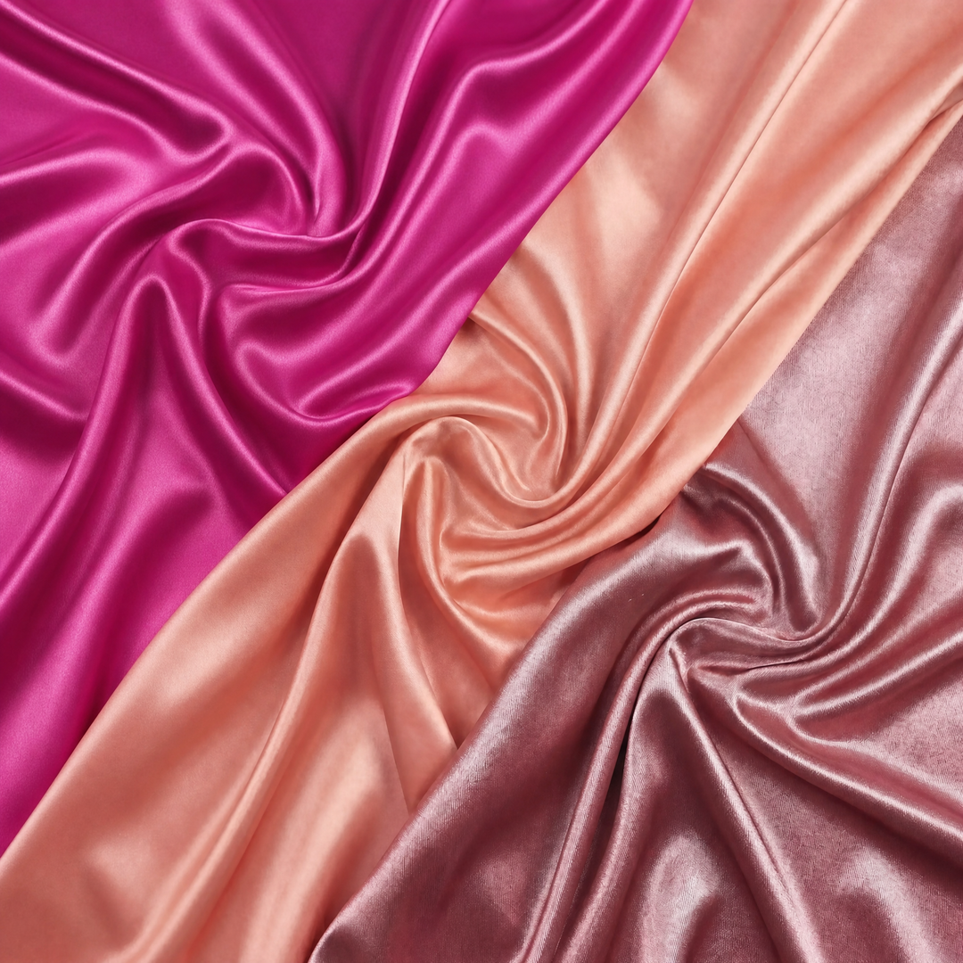 High Shine Fabric Swatch Bundle (Fuchsia, Blush, Mauve)