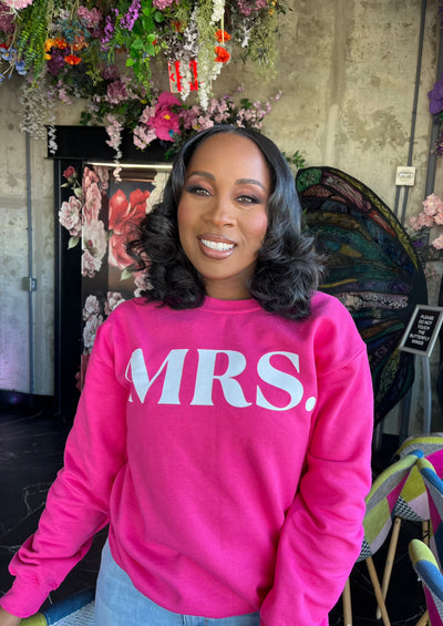 The "Mrs." Sweatshirt in Pink