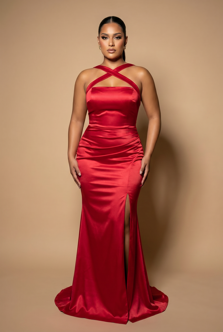 The Ivy Dress Vibrant Red (November Delivery)