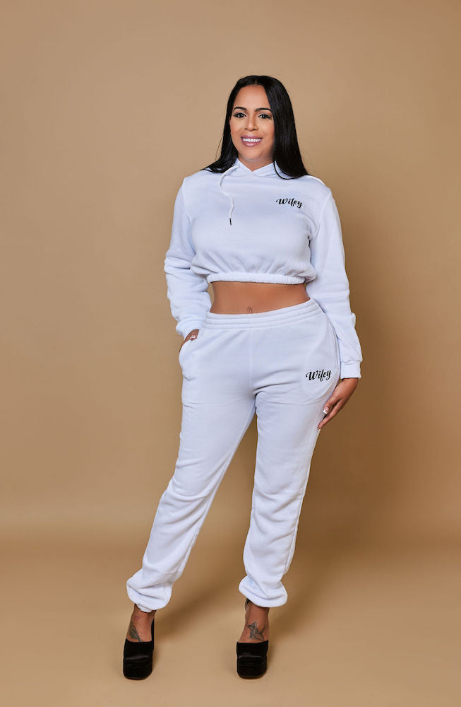 The Wifey Cropped Sweatshirt and Joggers