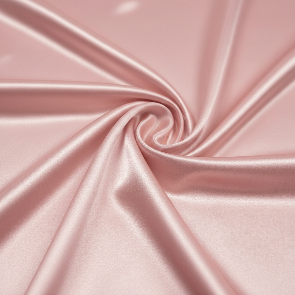 blush stretch satin high shine fabric for swatch