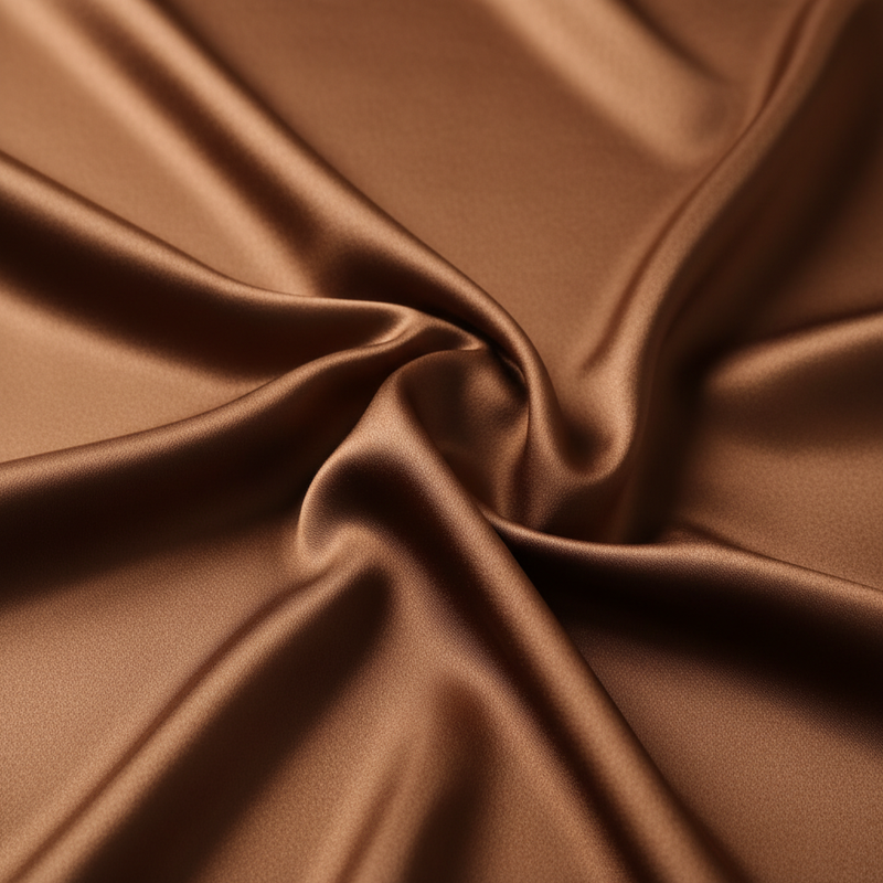 Can you create a fabric swatch of shiny satin brown fabric? 
