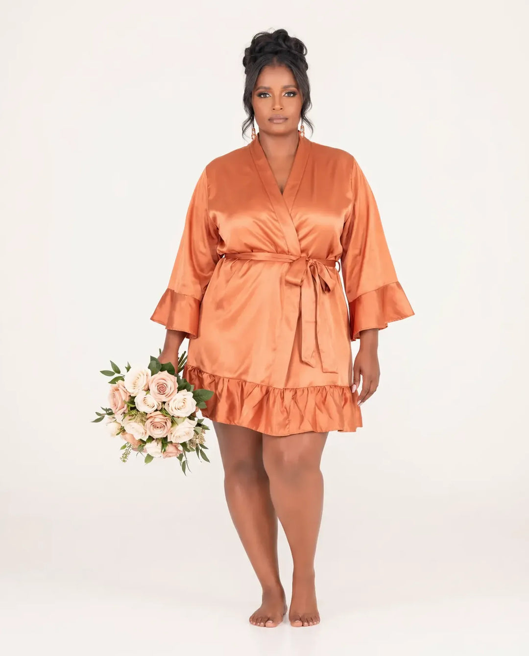 Fancy Ruffle House Robe The Ruffle Bridal Party Robe | Bridal Babes