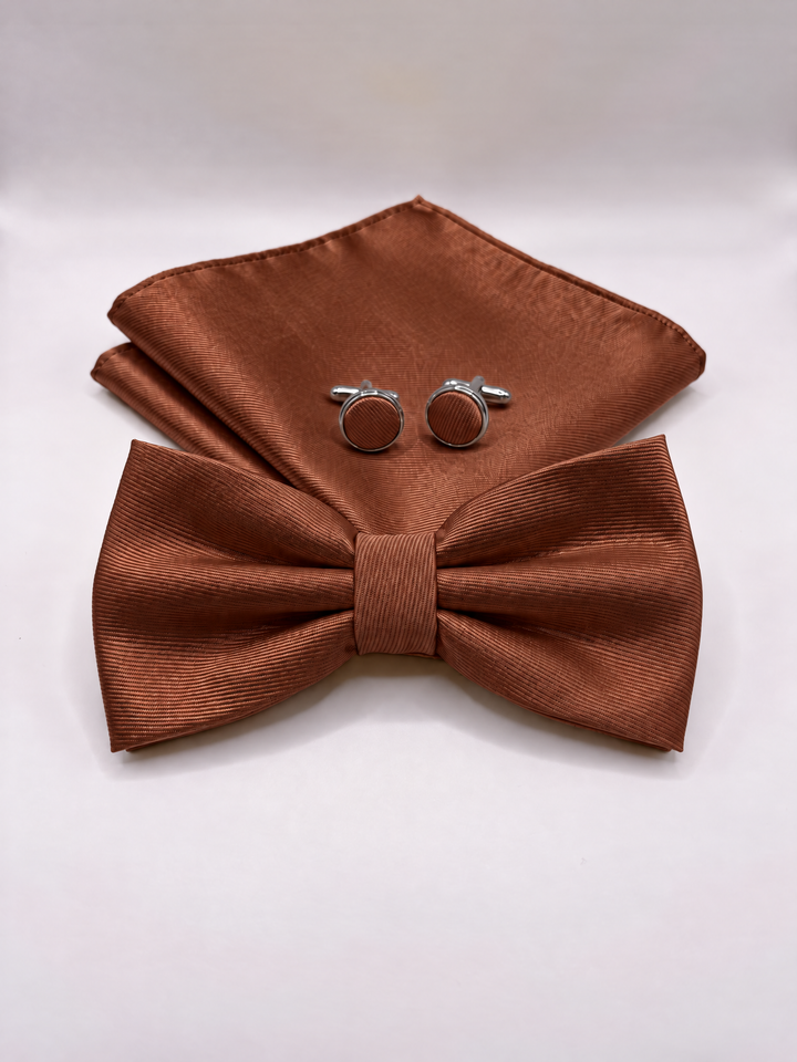 Chocolate Bowtie and Accessory Set (Groomsmen) - Quick Ship