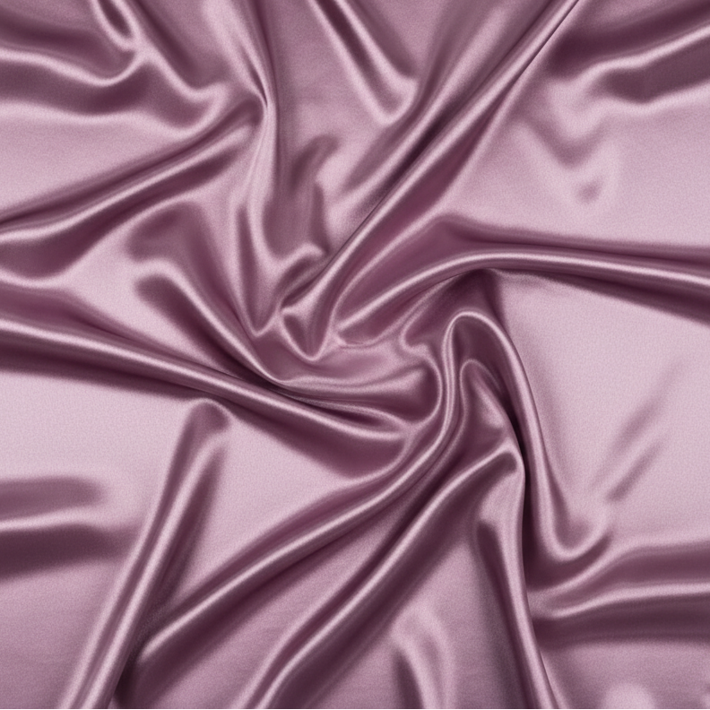 Shiny fabric swatch of mauve using this pantone color PANTONE 15-1607 TCX